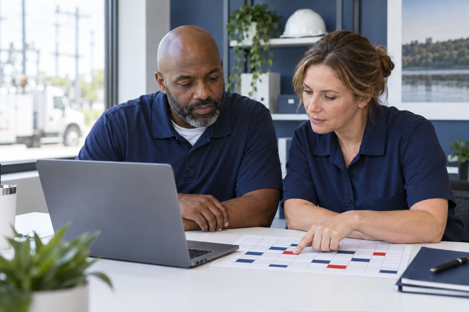 A working scene in a energy & utilities business