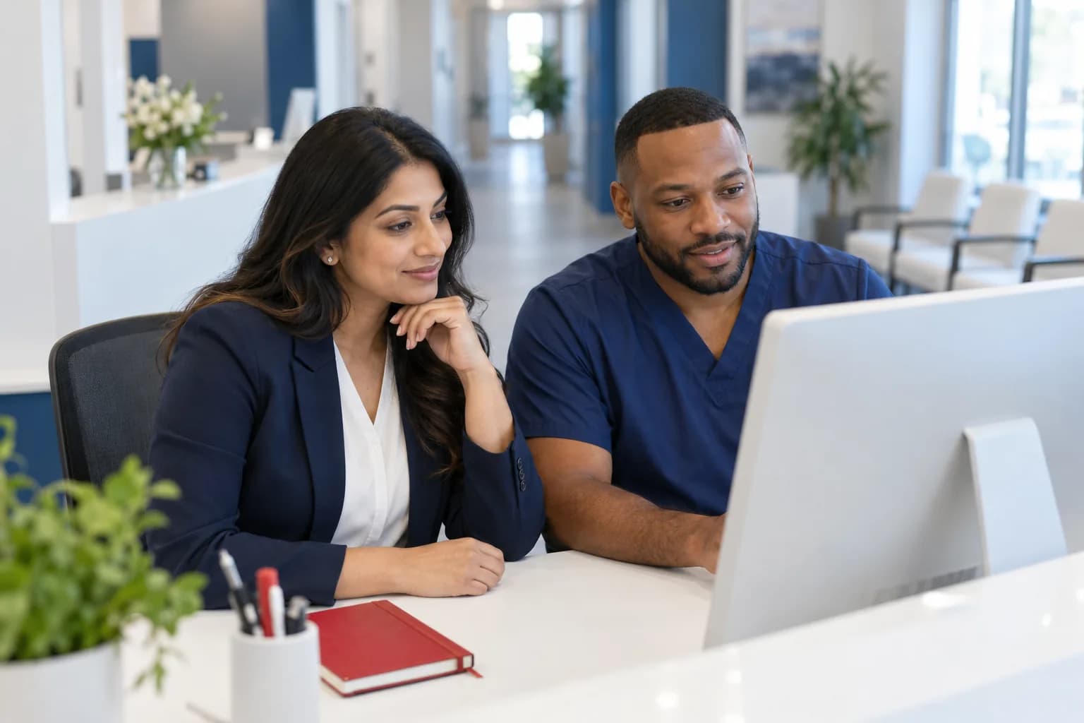 A working scene in a healthcare business