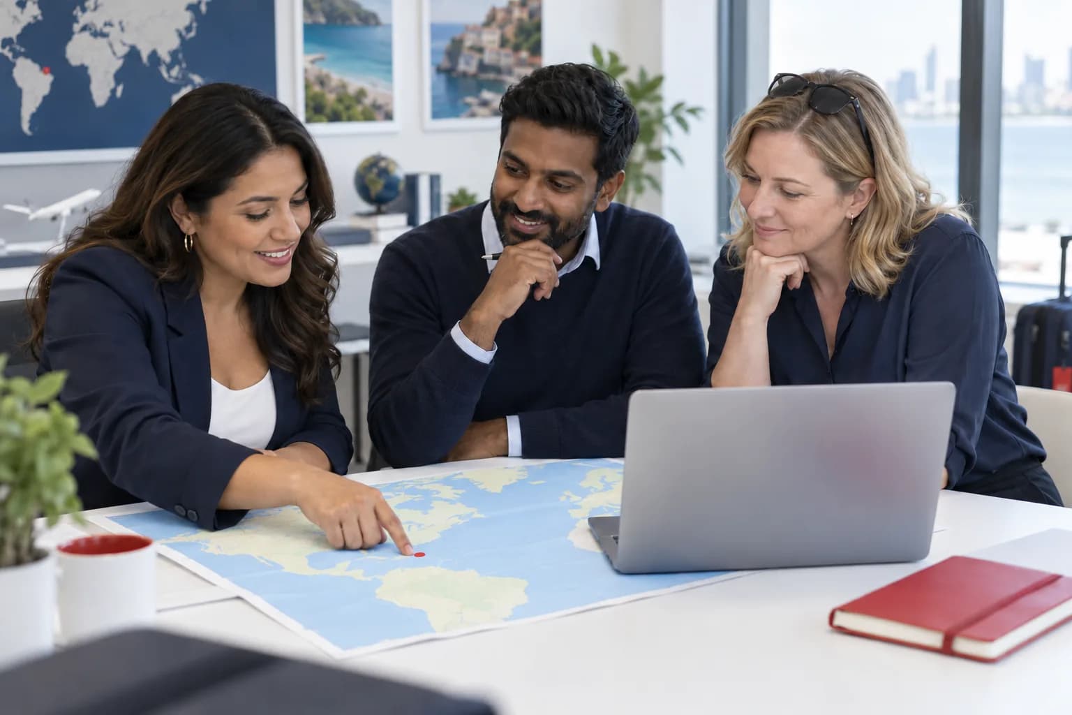 A working scene in a travel & entertainment business
