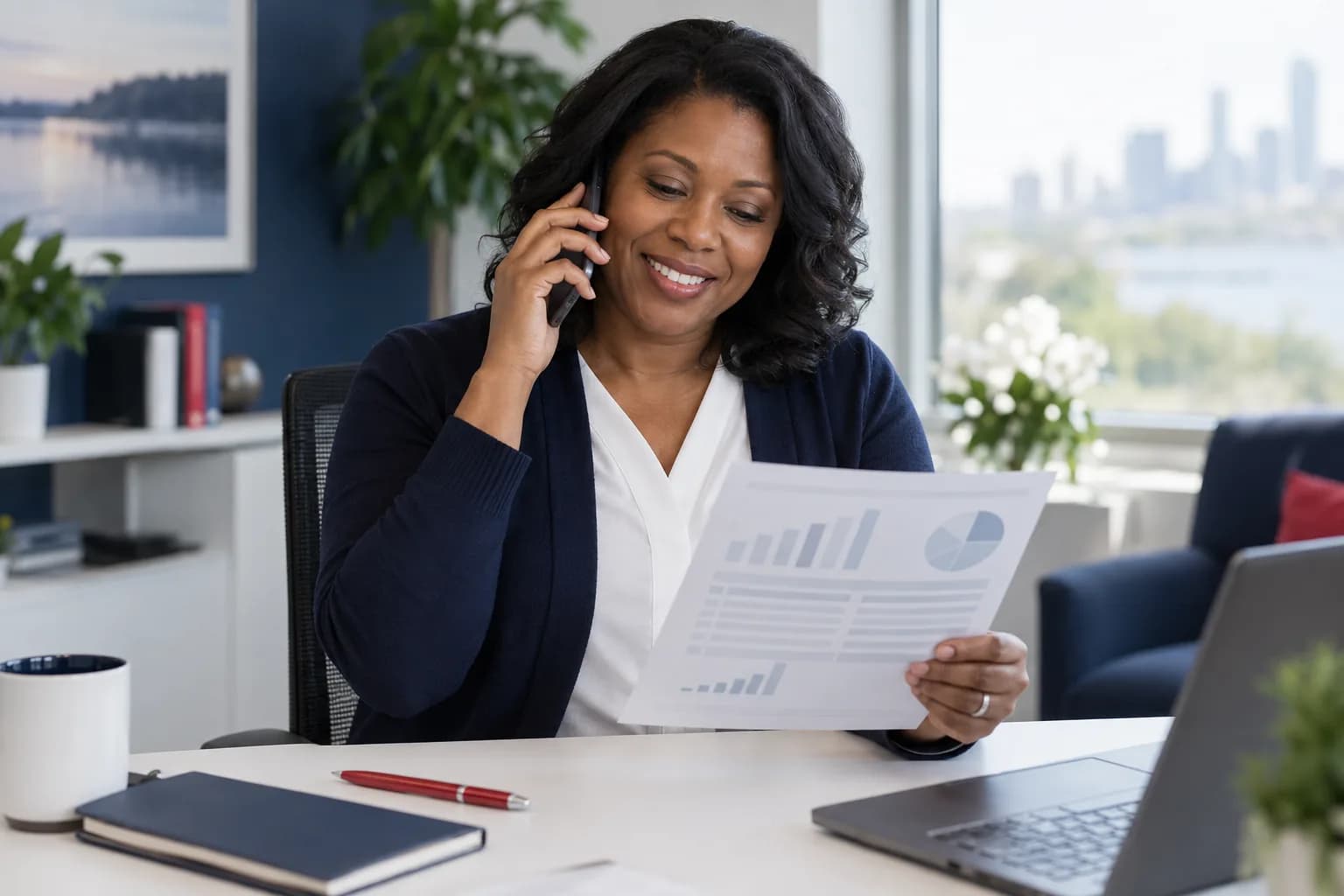 A customer retention specialist at work